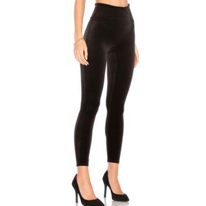 SPANX Black Velvet Leggings Size S